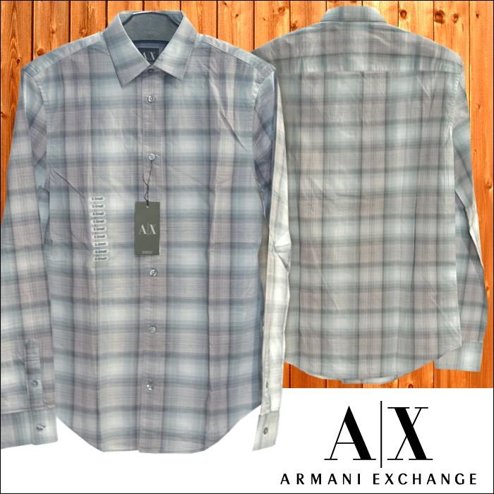 A|X Armani Exchange アルマーニエクスチェンジ メンズ 長袖 チェック 