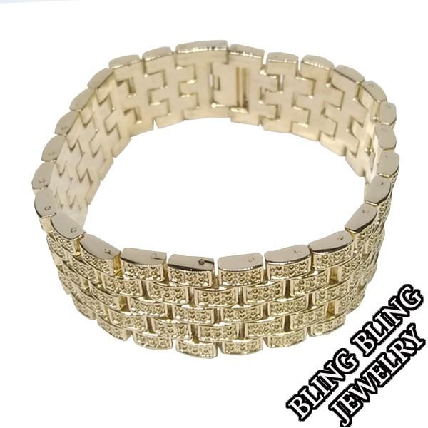 Hiphopジュエリー メンズ ブレスレット ゴールドカラー ゴールド プレーティング Bling Jewelry ストリート スタイル ヒップホップ アクセサリー Bracelet002 セレクトショップ クルーズ世田谷 通販 Yahoo ショッピング