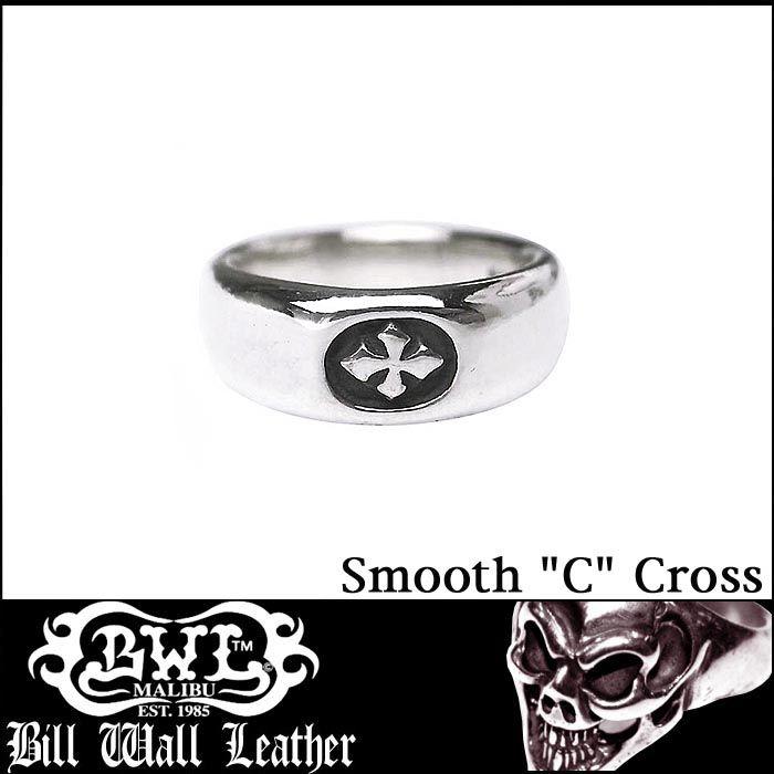 【在庫あり・即納】 Bill Wall Leather BWL ビルウォールレザー シルバー リング 指輪 Smooth ”C” Cross R227 セレブ 愛用 アクセサリー ブランド｜crs