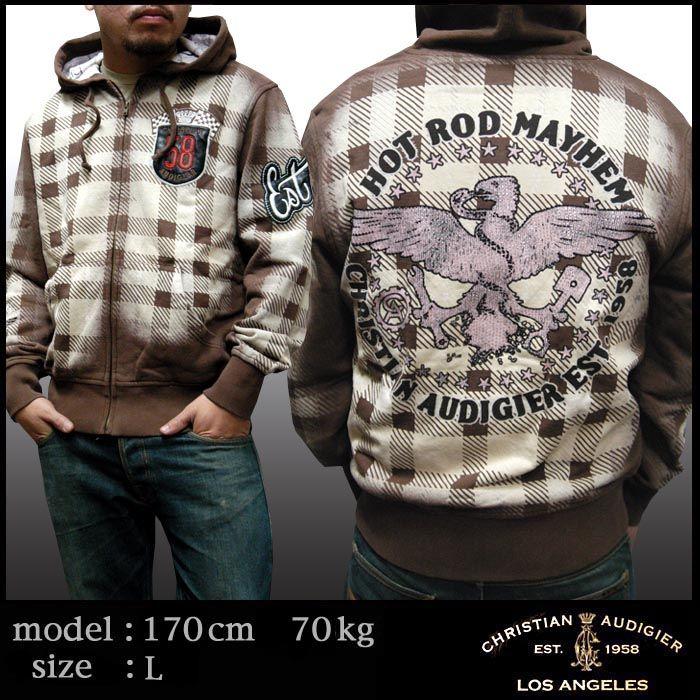 クリスチャンオードジェー メンズ パーカー Christian Audigier GARAGE