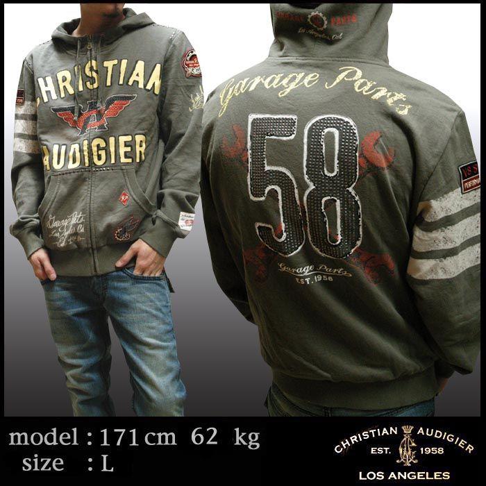 クリスチャンオードジェー メンズ パーカー Christian Audigier 