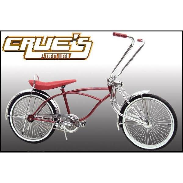 クルーズ ローライダー自転車 レッド ローチャリ ビーチクルーザー 20