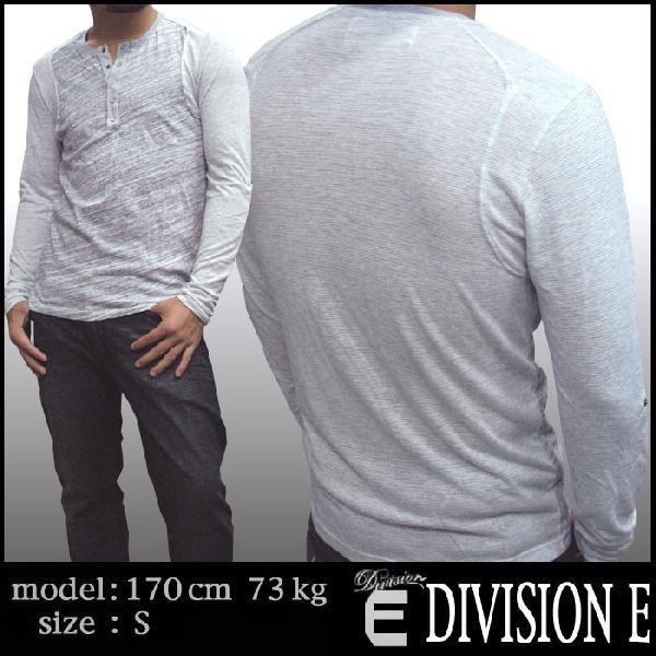 【20%OFF】 Division E メンズ ヘンリー ロンT 長袖 ロールアップ スリーブ グレー セレブ ブランド セレカジ アメカジ カジュアル スタイル ファッション | 