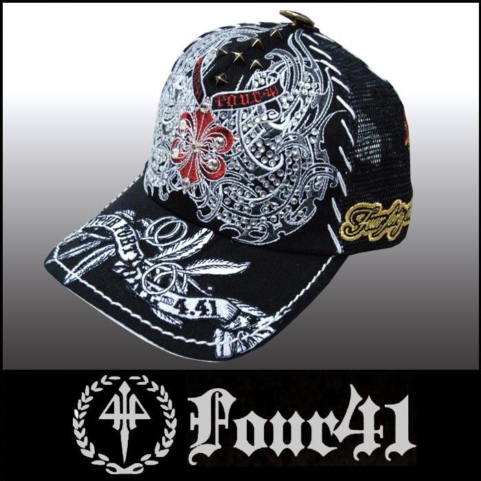 Four41 Los Angeles フォーフォーティーワン スワロフスキー キャップ