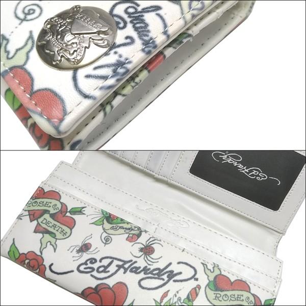 Ed Hardy 【訳あり・アウトレット】Ed エドハーディー 合皮 二つ折り