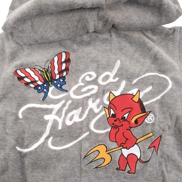 Ed Hardy エドハーディー レディース 刺繍 長袖 ベロア Ed Hardy エドハーディー レディース 刺繍 長袖 ベロア