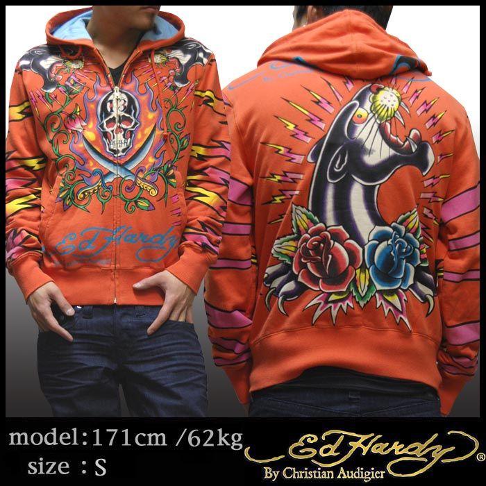 Ed Hardy エドハーディー メンズ ジップアップ パーカー Ed Hardy エドハーディー メンズ ジップアップ パーカー
