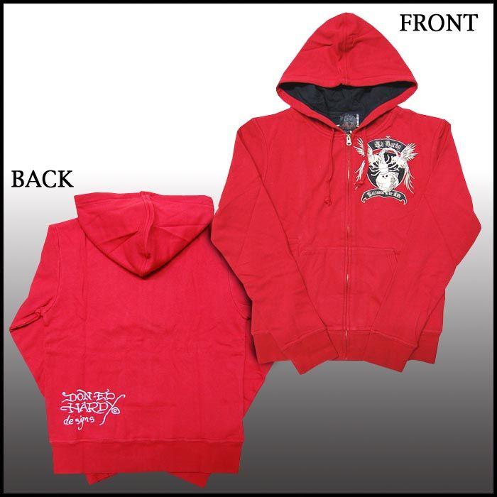 y2k　ed hardy　red pepper　パーカー　平成　訳有　60223 Ed Hardy（エド・ハーディー） パーカー メンズ 【200種類の品揃え
