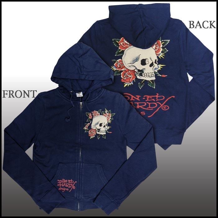 Ed Hardy（エド・ハーディー） レディース パーカー Ed Hardy SKULL