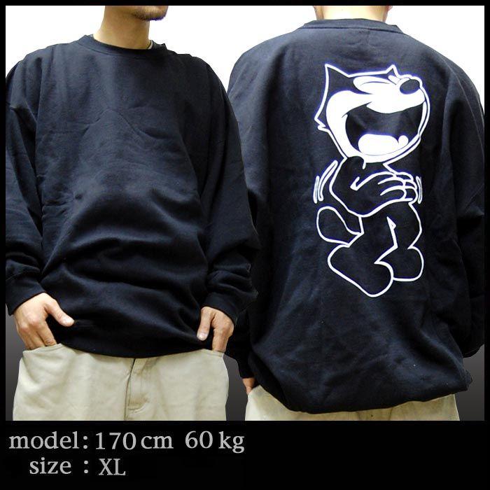 フィリックス メンズ スエット Felix The Cat バックプリント 