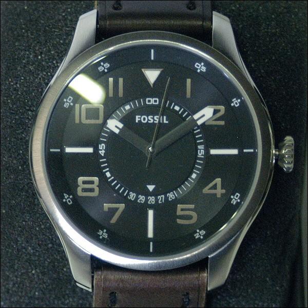 FOSSIL（フォッシル） メンズ 腕時計 時計 レザーバンド デイト 日付