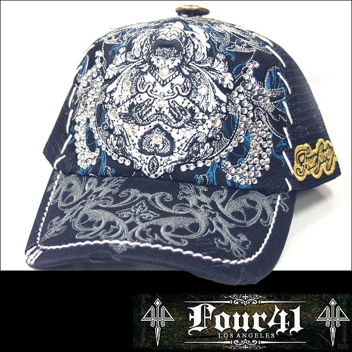 Four41 Los Angeles フォーフォーティーワン スワロフスキー キャップ