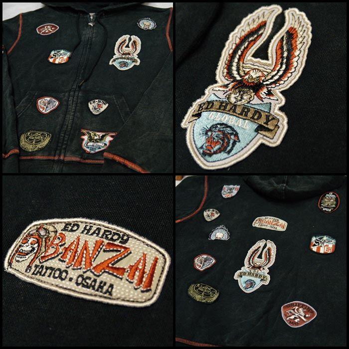 【Ed Hardy】エドハーディー Eagle Rhinestone ジップパーカー Ed Hardy】エドハーディー Eagle Rhinestone ジップパーカー Ed