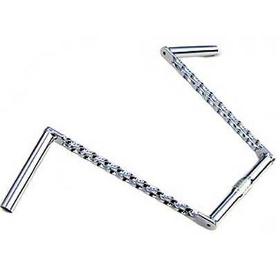 ローチャリ　ハンドル CREW'S ダブルツイスト ハンドル 31cm クローム ハンドルバー