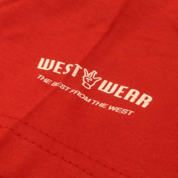 G-way メンズ 半袖 Tシャツ WESTWEAR AUTHENTIC プリント ロゴ レッド