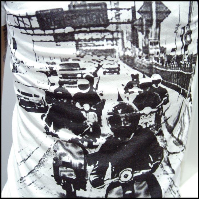 INTERSECTION メンズ 半袖 Tシャツ ホワイト ストリート ファッション