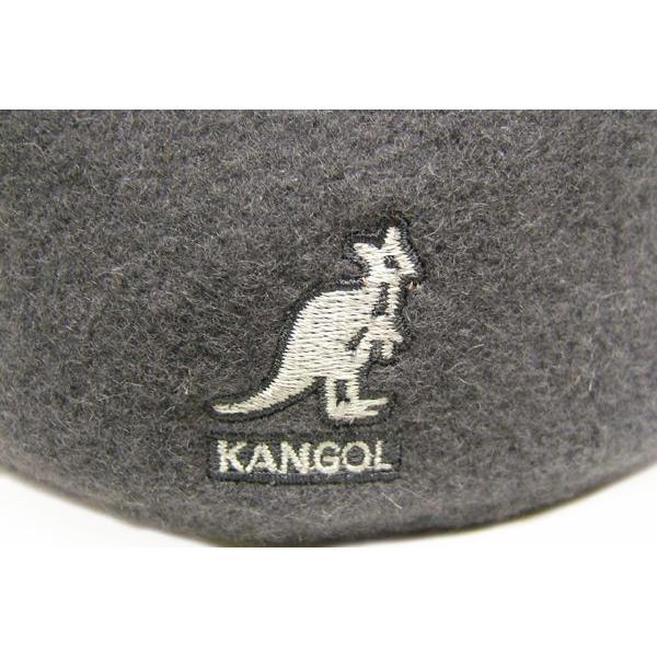 KANGOL 帽子 カンゴール ハンチング ダークグレー シルバーロゴ
