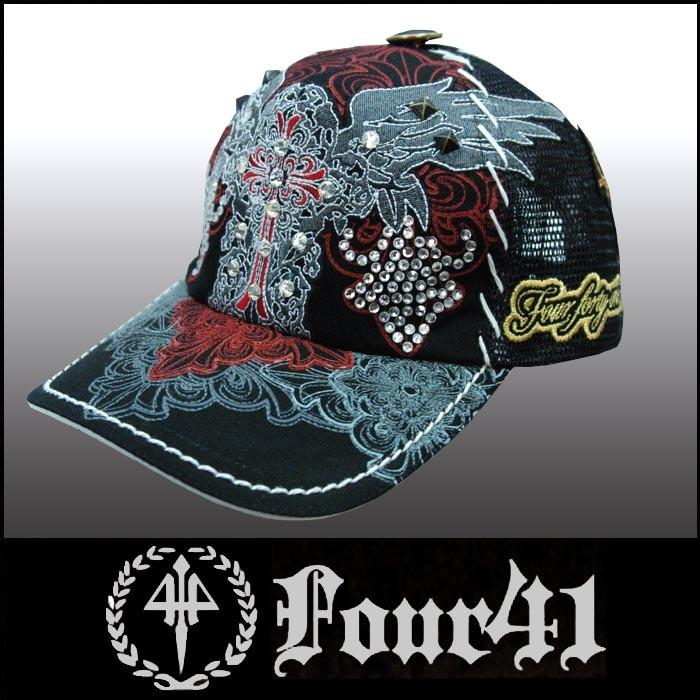 Four41 Los Angeles フォーフォーティーワン スワロフスキー キャップ