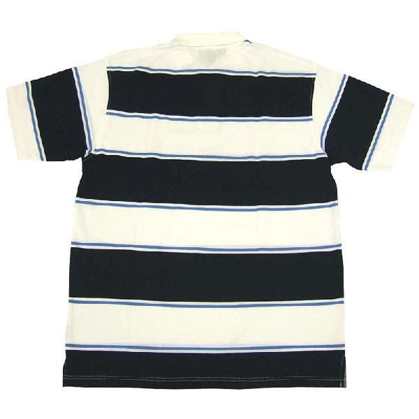 35%OFF LA GATE ボーダー ポロシャツ ホワイト インディゴ スカイ LA