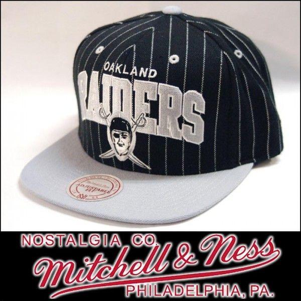 MITCHELL&NESS ミッチェル＆ネス スナップバック キャップ Oakland Raiders オークランド レイダース ブラック ストライプ 01 ストリート HIPHOP | 