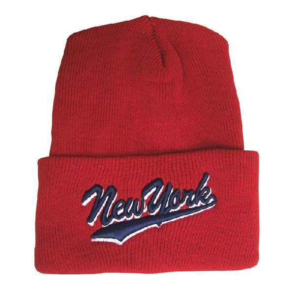 30%OFF】 NEWYORK ニューヨーク ニットキャップ レッド ネイビー NY