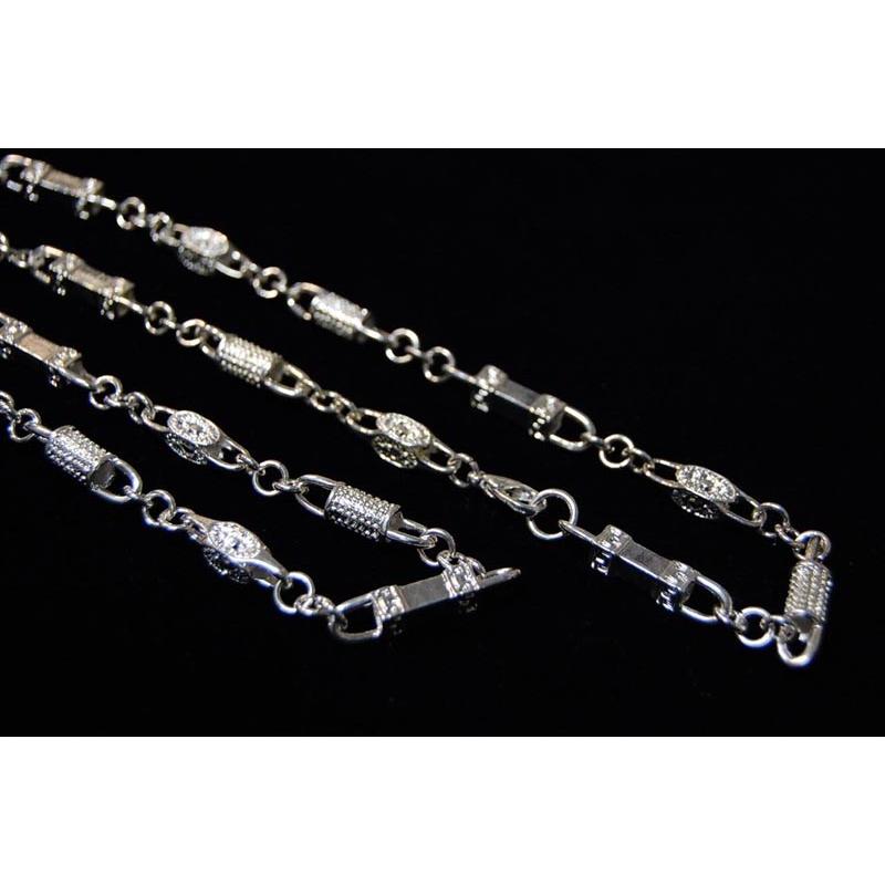 セール】 BLING HIPHOP JEWELRY 75cm シルバー 925 プレーティング 