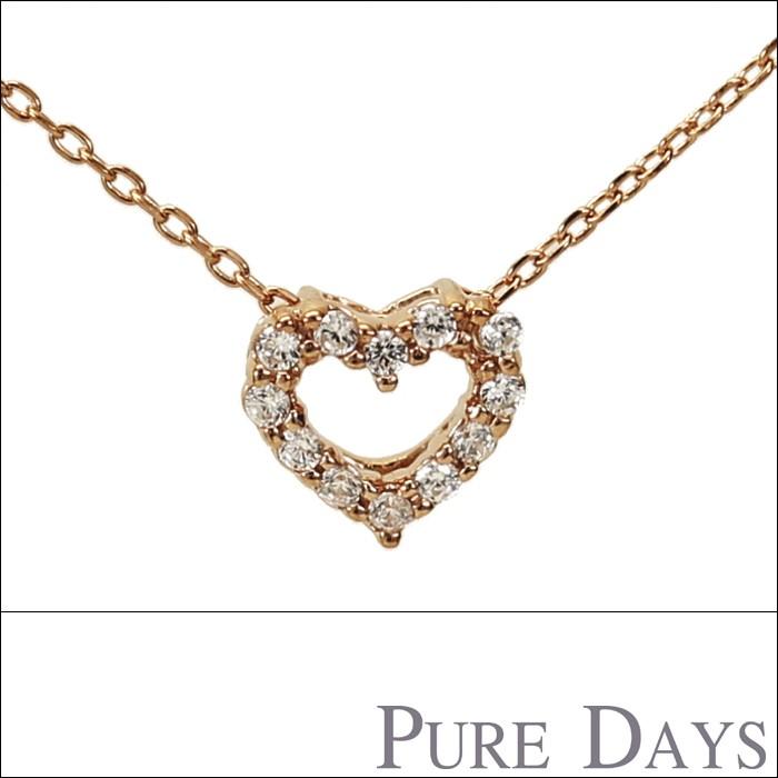 Pure 【即納】ピュアデイズ レディース ラウンドプチハート ネックレス