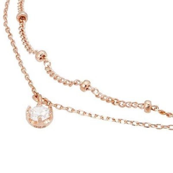 PDPホワイトチェーンブレスレットネックレスセット