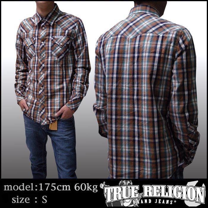 TRUE RELIGION トゥルーレリジョン メンズ コットン 長袖 ウェスタン 