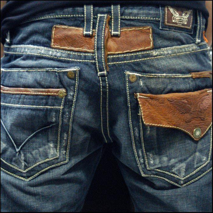 ROBIN'S JEAN ロビンズジーン メンズ デニム TABACCO LEATHER FLAP VIN