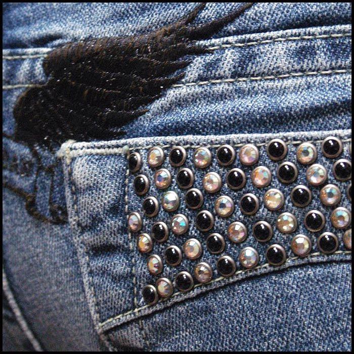 ROBIN'S JEAN ロビンズジーン レディース スキニー BLACK WING