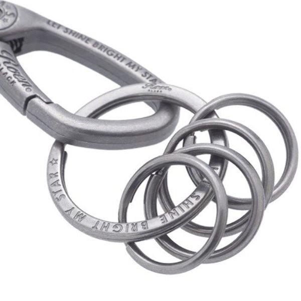 Roen BLACK ロエン ブラック ロゴ カラビナ キーリング