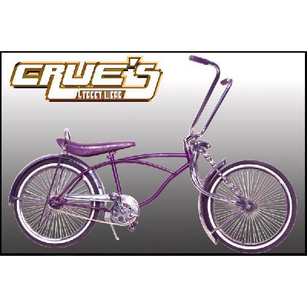 クルーズ ローライダー自転車 パープル ローチャリ ビーチクルーザー