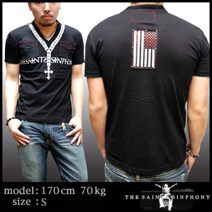 THE SAINTS SINPHONY セインツシンフォニー Vネック Ｔシャツ メンズ