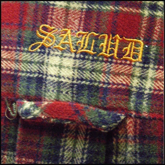 SALUD サルー ロングポイント チェック ネルシャツ レッド ホワイト