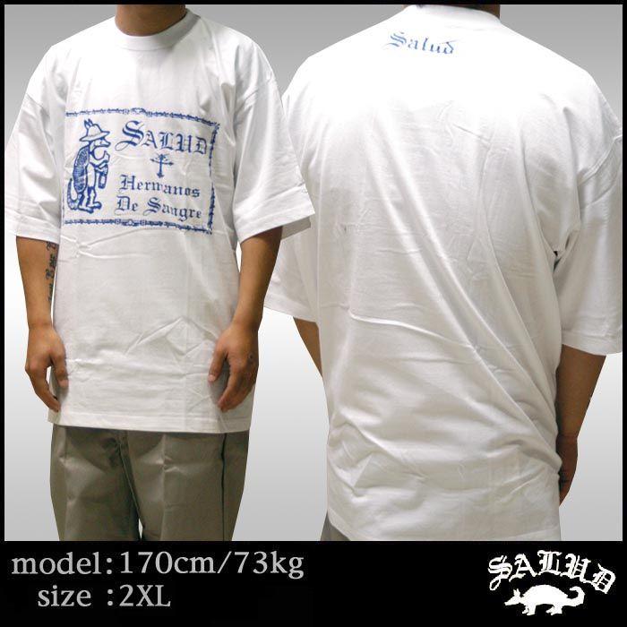 Salud サルー メンズ 半袖 Tシャツ ホワイト ブルー 021 4 チカーノ ファッション ローライダー スタイル 山崎廣明 ギャング Hiphop ヒップホップ Salud Tee09 セレクトショップ クルーズ世田谷 通販 Yahoo ショッピング