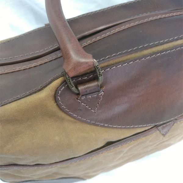 SANDAST Los Angeles サンダスト ロサンゼルス キャンバス レザー バッグ YORK BROWN＆CANVAS レザーバッグ セレブ ブランド セレカジ ファッションの画像