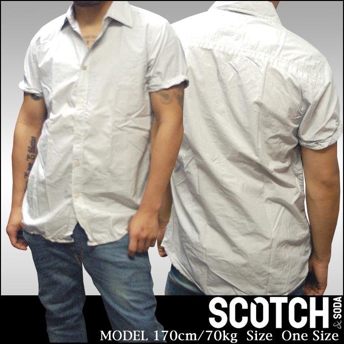 SCOTCH&SODA スコッチ＆ソーダ メンズ 半袖 ストライプ シャツ ブラック safari サファリ 掲載 アメカジ 好きに 090