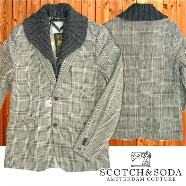 スコッチ&ソーダ スコッチアンドソーダ scotch&soda メンズ 2つボタン シングル ニットショール付き テーラードジャケット