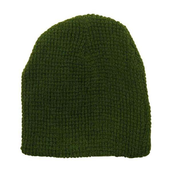 30%OFF】 ワッフルビーニー ニットキャップ モスグリーン ビーニー