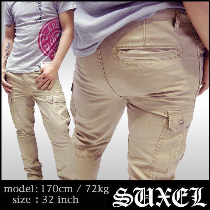 Suxel サクエル メンズ スリム スキニー カーゴ パンツ ベージュ カーゴパンツ ヴィンテージ アメカジ インポート カジュアル ブランド Suxel Slim01 セレクトショップ クルーズ世田谷 通販 Yahoo ショッピング