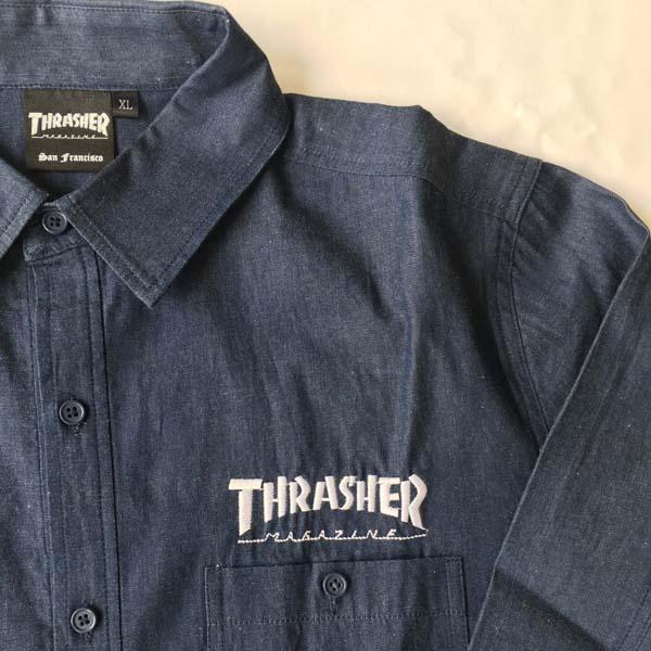THRASHER（スラッシャー） メンズ コットン 長袖 ワーク シャツ