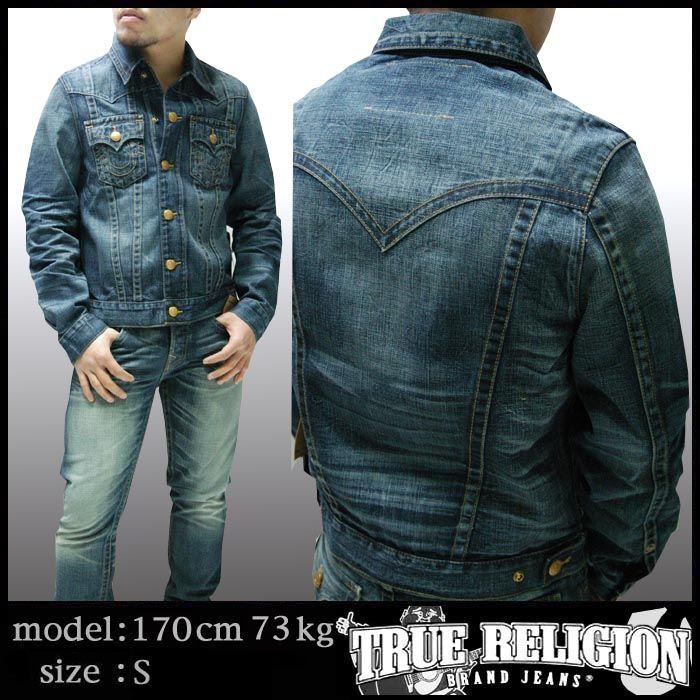 【未使用】メンズ　トゥルーレリジョン　デニムジャケット TRUE RELIGION（トゥルーレリジョン） メンズ デニムジャケット Cotton