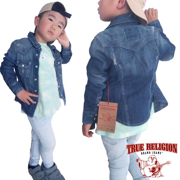 土日限定価格！【新品未使用】TRUE RELIGION キッズジーンズ TRUE RELIGION（トゥルーレリジョン） キッズ デニム シャツ BOYS