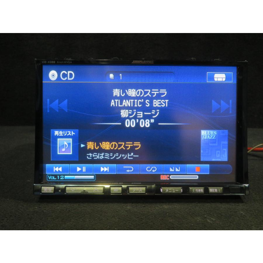 8インチカーナビ　ALPINE ViE-X088 2011年 ALPINE VIE-X088 8インチモニター 2011HDDナビ アルパイン
