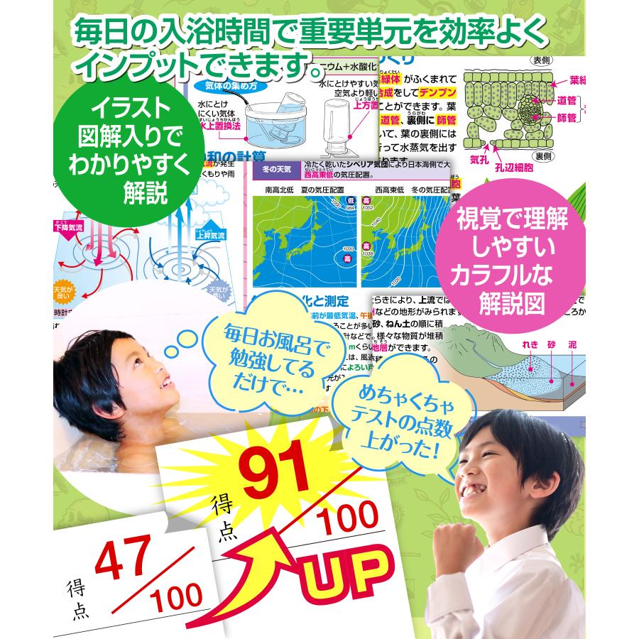 お風呂の学校 中学受験マスター理科 お風呂ポスター 3枚セット 日本製 B3サイズ 学習 知育 防水 |  | 04