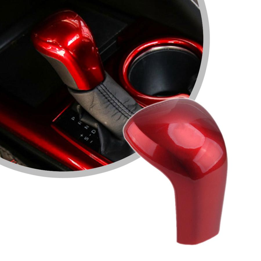 ABSカーインテリアギアレバーハンドルカバーギアシフトノブカバートリムレッドカースタイリングアクセサリートヨタカムリ20182022
