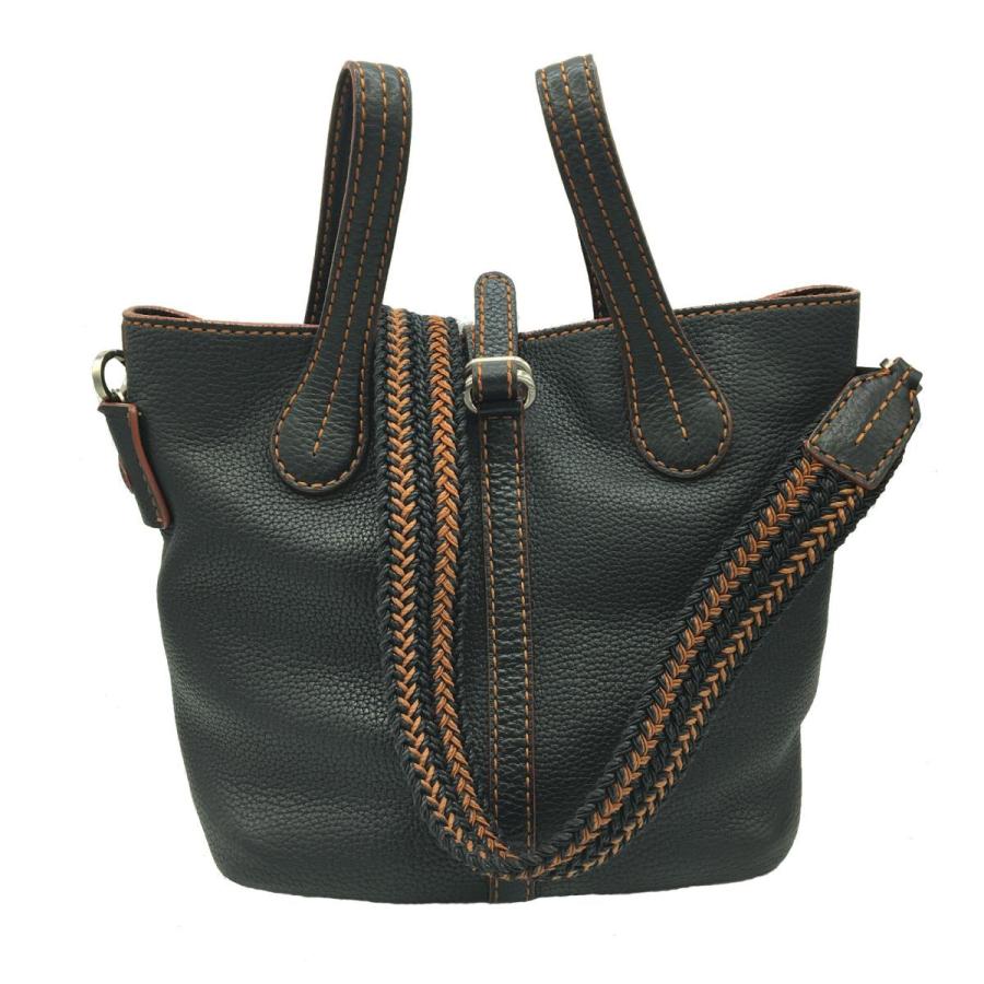 トッズ 2wayショルダーバッグ トートバッグ メンズ 黒系シルバー金具 レザー ランクa ブランドクルル 通販 Yahoo ショッピング