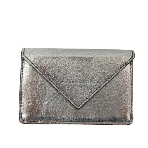 BALENCIAGA(バレンシアガ) ペーパーミニウォレット 折財布 シルバー 