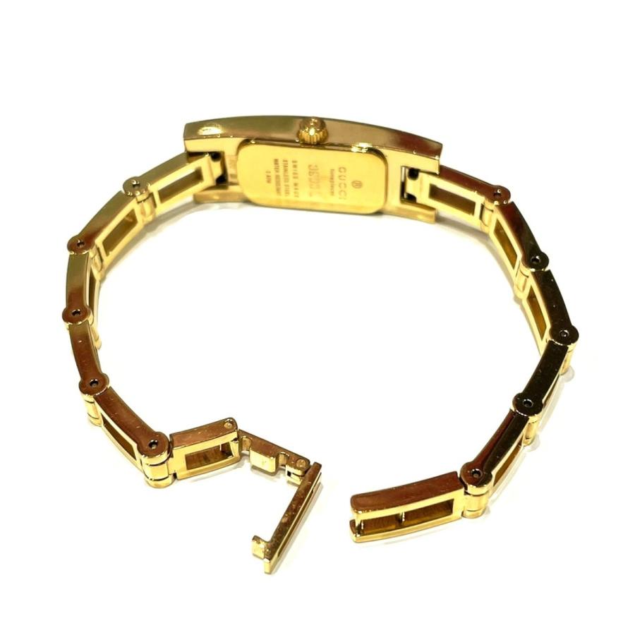 美品 3900L GUCCI グッチ ゴールドカラー スクエア レディース GUCCI グッチ 3900L スクエアフェイス 腕時計 GP/GP レディース